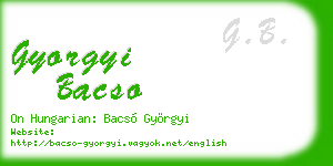 gyorgyi bacso business card